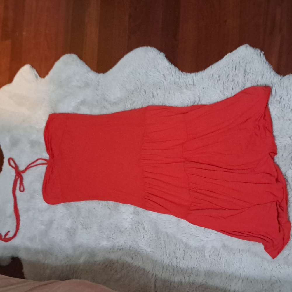 Never worn red,  halter top, size L maxi dress